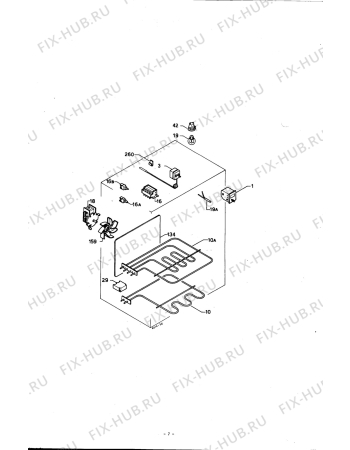 Взрыв-схема плиты (духовки) Rex XEM6640SA - Схема узла Electrical equipment 268